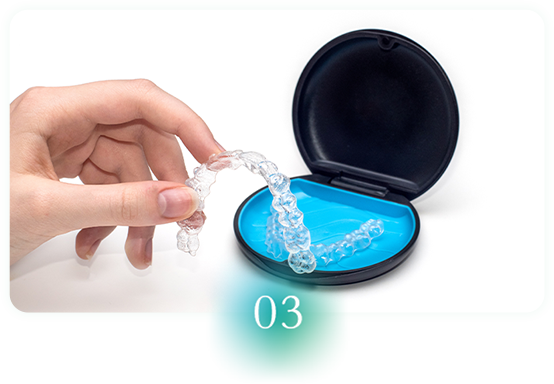 歯磨きや装置の手入れをしやすく衛生的の画像