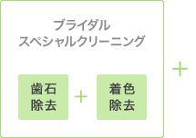 ブライダルスペシャルクリーニング　歯石除去＋着色除去